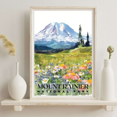 Mount Rainier National Park Poster, Travel Art, Office Poster, Home Decor | S4 - image6